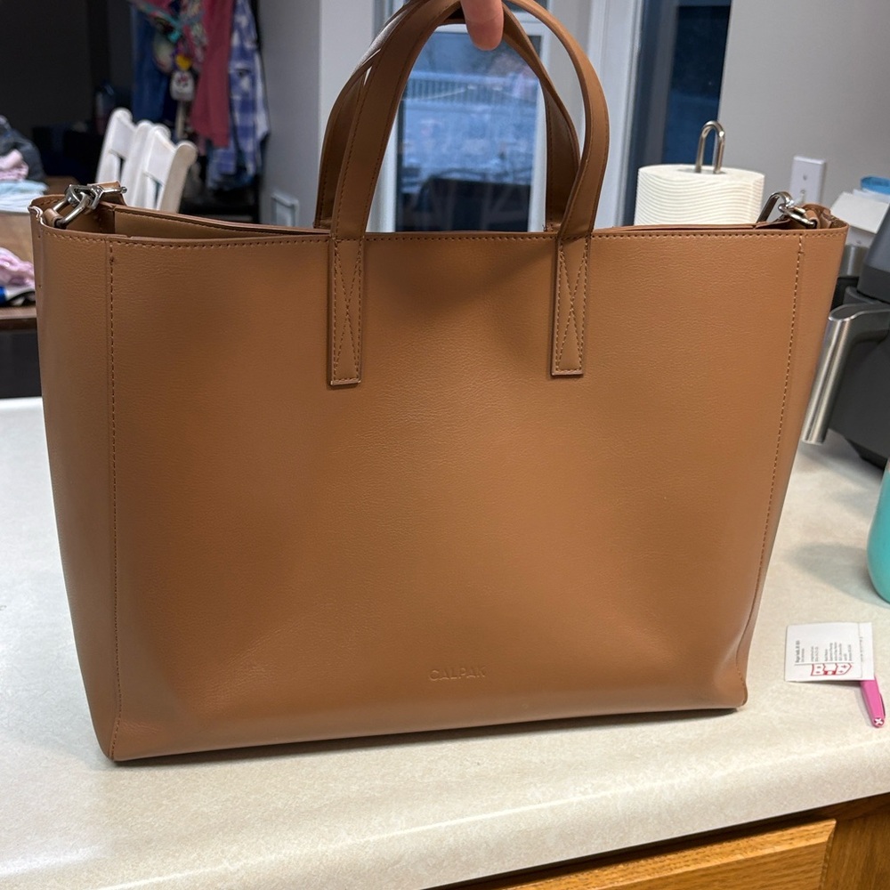 Calpak Haven 16" Laptop Tote Bag in Toffee